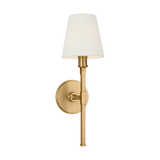 Featuring Perth Single Medium Sconce Burnished Brass by Visual Comfort at Amethyst Home. The Perth Single Medium Sconce in Burnished Brass adds a touch of elegance to any space. Crafted with a timeless sconce design, this piece offers warm and ambient lighting. Perfect for creating a sophisticated and exclusive atmosphere in any room.
Overall Dimensions: 5.5" L x 5.5" W x 17". Amethyst Home provides interior design, new construction, custom furniture, and area rugs in the Salt Lake City metro area