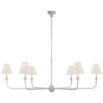 Featuring Piaf Grande Chandelier Plaster White by Visual Comfort at Amethyst Home. With the Piaf, Thomas O'Brien explores clean shapes with an airy feel. Natural steel bars intersect with wooden and metal hubs accented by simple candles and white conical shades. The juxtaposition of classic, casual forms with modern details will lend itself effortlessly to a diverse range of inter. Amethyst Home provides interior design, new construction, custom furniture, and area rugs in the Nashville metro area