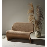 Featuring Portia Vintage Natural Outdoor Dining Bench by Four Hands at Amethyst Home. Based off a vintage shape, all-weather wicker seating brings dramatic curves to this statement-making dining bench.Overall Dimensions: 50.00"w x 27.00"d x 34.00"hWeight : 69.22 lbsMaterials : 100% Polyethylene, Iron. Amethyst Home provides interior design, new construction, custom furniture, and area rugs in the Des Moines metro area