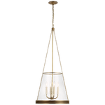 Featuring Reese 18" Pendant Soft Brass by Visual Comfort at Amethyst Home. The Reese by Marie Flanigan strikes an impressive silhouette with clean lines and vintage sophistication. Available as a globe pendant in restoration glass or a conical pendant in glass or linen, the design is supported by elegant metalwork in a variety of finishes. Singular or multiple pendants will cast warm . Amethyst Home provides interior design, new construction, custom furniture, and area rugs in the Miami metro area