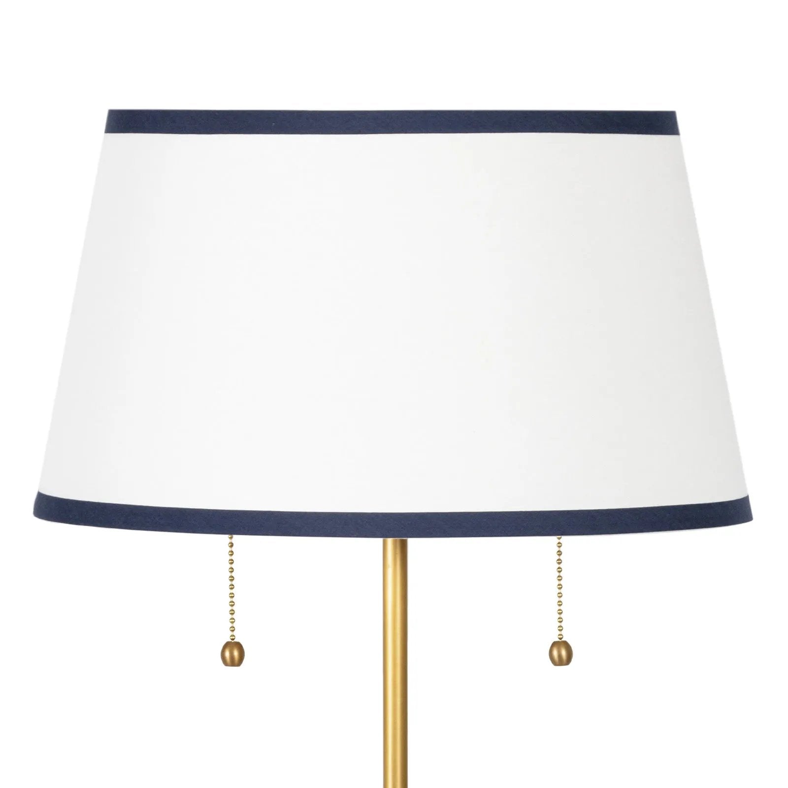 The Daisy Table Lamp is an updated classic with fine details such as its namesake daisy-shaped natural brass base and custom empire shade with navy trim. A part of our Southern Living Lighting Collection, the Daisy is an elegant addition to a dining room, living room or bedroom. Amethyst Home provides interior design, new home construction design consulting, vintage area rugs, and lighting in the Alpharetta metro area.