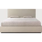 Featuring Revive Removable Linen Sand Bed by Ethnicraft at Amethyst Home. Find solace in the Revive bed, where comfort meets practicality. Its linen headboard, effortlessly removable for dry cleaning, ensures a fresh and inviting space. Stitched details add a touch of refined elegance and create a soft backdrop that whispers tranquility into the bedroom.Overall Dimensions: 85. Amethyst Home provides interior design, new construction, custom furniture, and area rugs in the Salt Lake City metro area