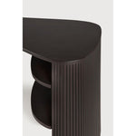 Featuring Roller Mahogany Dark Brown Max Desk by Ethnicraft at Amethyst Home. The Roller Max collection is remarkable in its design, distinguished with its stacked wood-stick effect. With its organic yet contained form, the Roller Max desk is designed to adapt—whether placed in the centre of a room, tucked into a corner, or positioned by a window. It’s an inviting and versatile ad. Amethyst Home provides interior design, new construction, custom furniture, and area rugs in the San Diego metro area