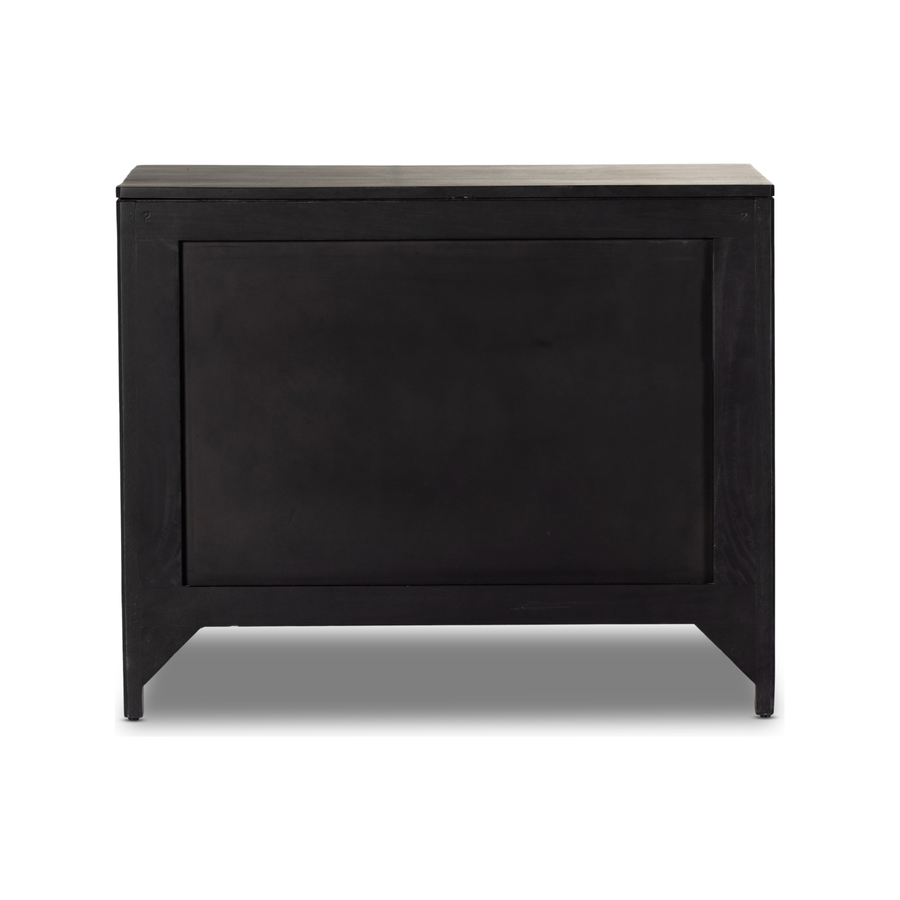 Black wash mango frames inset woven cane, for a light, textural look with organic allure. Three spacious drawers provide plenty of closed storage. Amethyst Home provides interior design, new construction, custom furniture and area rugs in the Salt Lake City metro area
