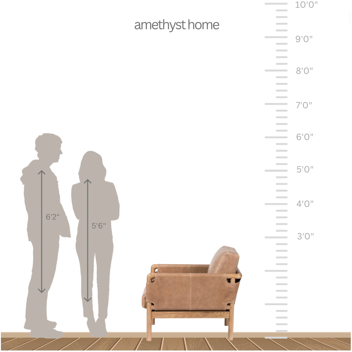 Featuring Navarro Palermo Drift Chair by Four Hands at Amethyst Home. Safari inspiration meets zen aspirations. A cylindrical frame is crafted, smoothed and rounded from solid ash wood. Includes two loose feather-blend cushions covered in subtly distressed thick cut leather in a neutral taupe hue for a monochromatic look. Overall Dimensions: 27.75"w x 34.00. Amethyst Home provides interior design, new home construction design consulting, vintage area rugs, and lighting in the Park City metro area.