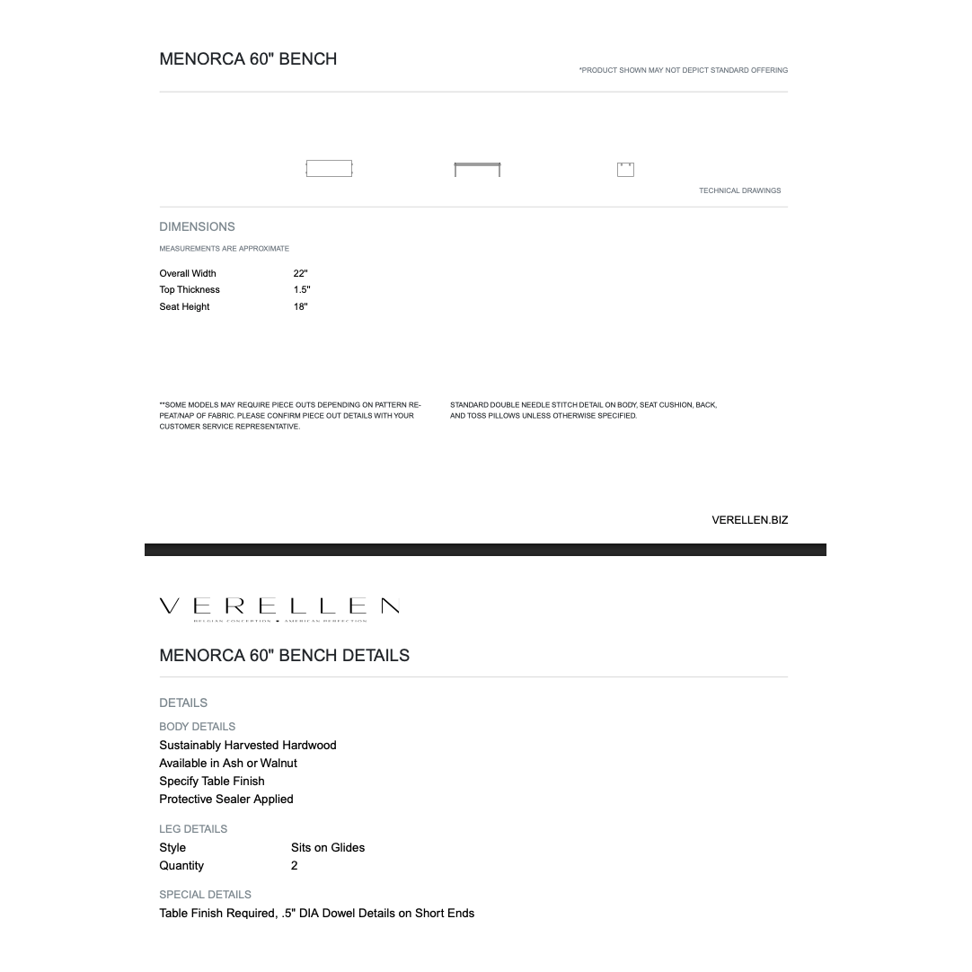 A straight forward design with exposed dowel details makes our Menorca Bench coherent and recognizable. Amethyst Home provides interior design, new home construction design consulting, vintage area rugs, and lighting in the Nashville metro area.