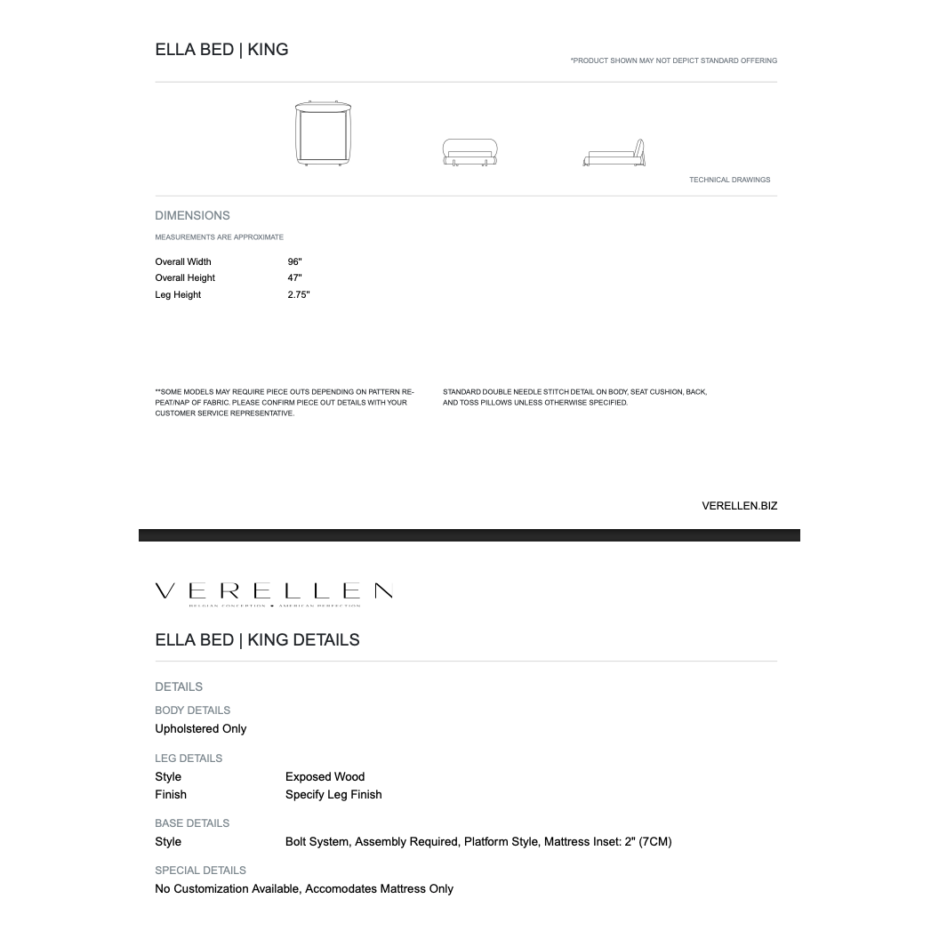 Our Ella Bed stars elegantly in shape with tailored details and a grounded repetitive base. Amethyst Home provides interior design, new home construction design consulting, vintage area rugs, and lighting in the Omaha metro area.