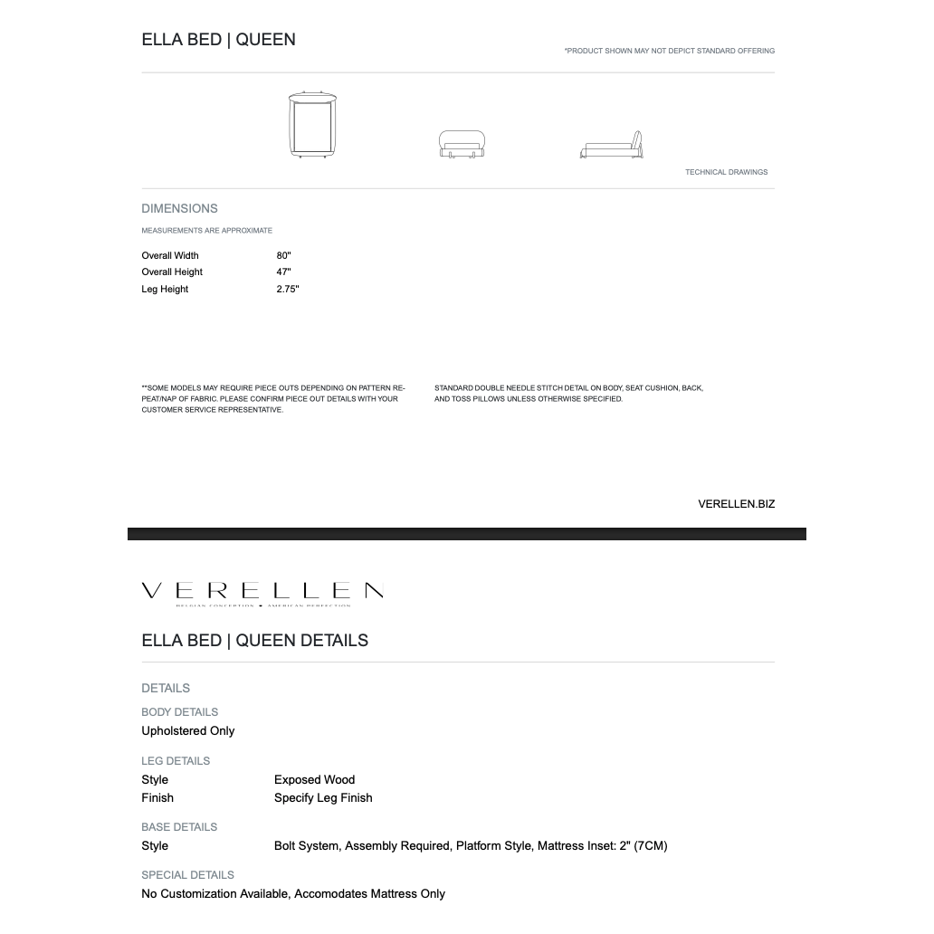 Our Ella Bed stars elegantly in shape with tailored details and a grounded repetitive base. Amethyst Home provides interior design, new home construction design consulting, vintage area rugs, and lighting in the Monterey metro area.