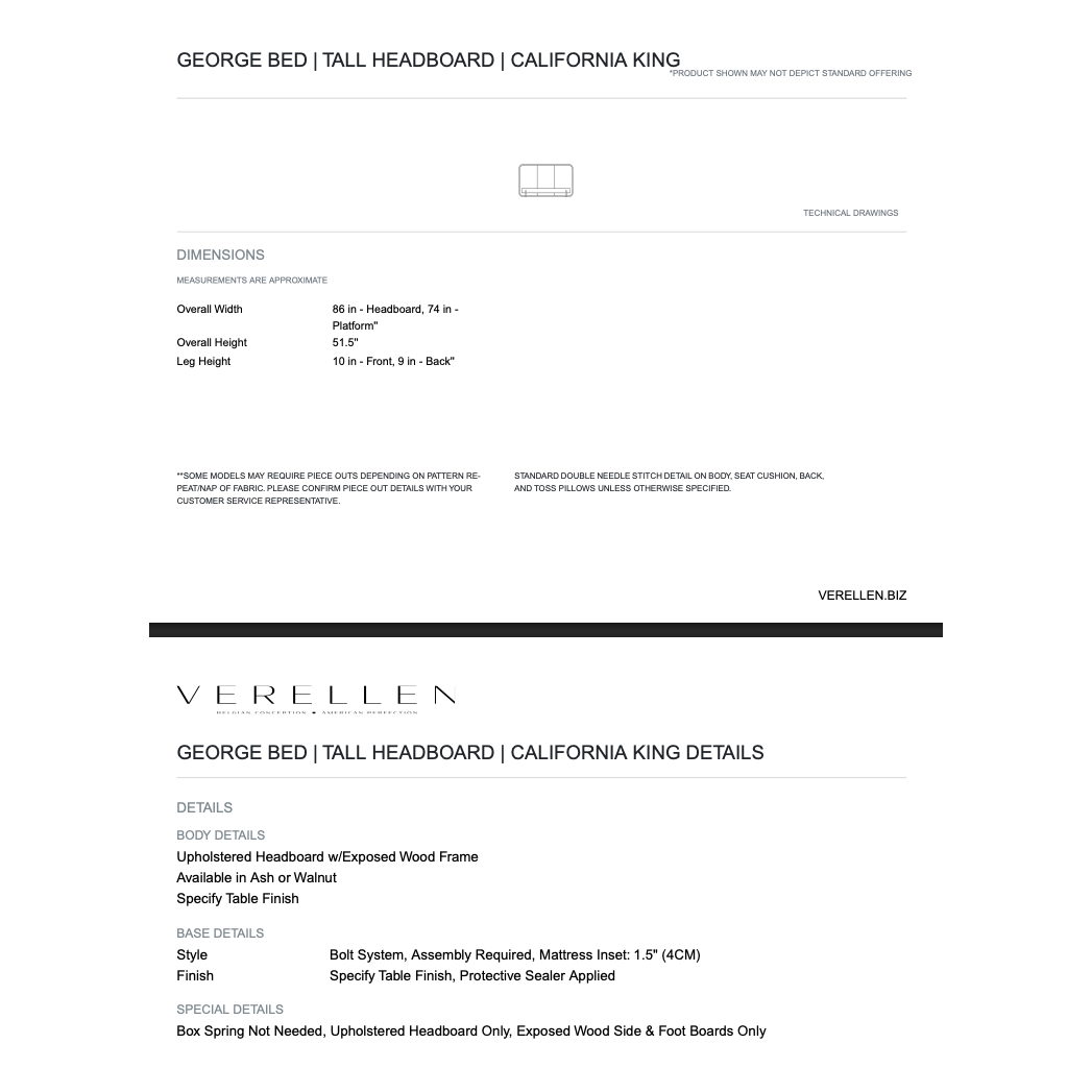 A perfect blend of modern design and cozy comfort, featuring a rounded headboard, sleek wooden accent, and fun rounded legs, making it the ultimate stylish sanctuary for a good night's sleep! Amethyst Home provides interior design, new home construction design consulting, vintage area rugs, and lighting in the Washington metro area.