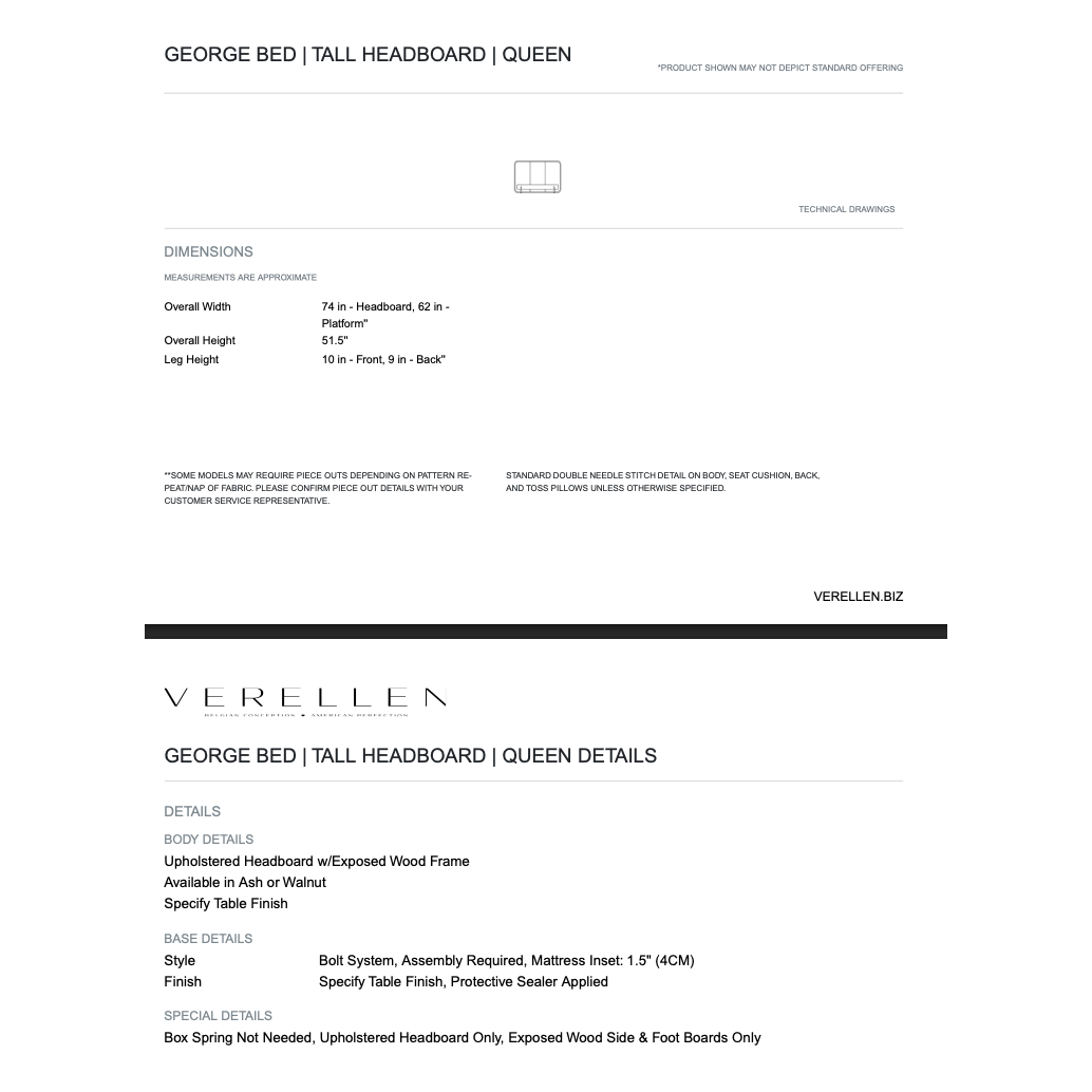 A perfect blend of modern design and cozy comfort, featuring a rounded headboard, sleek wooden accent, and fun rounded legs, making it the ultimate stylish sanctuary for a good night's sleep! Amethyst Home provides interior design, new home construction design consulting, vintage area rugs, and lighting in the Monterey metro area.