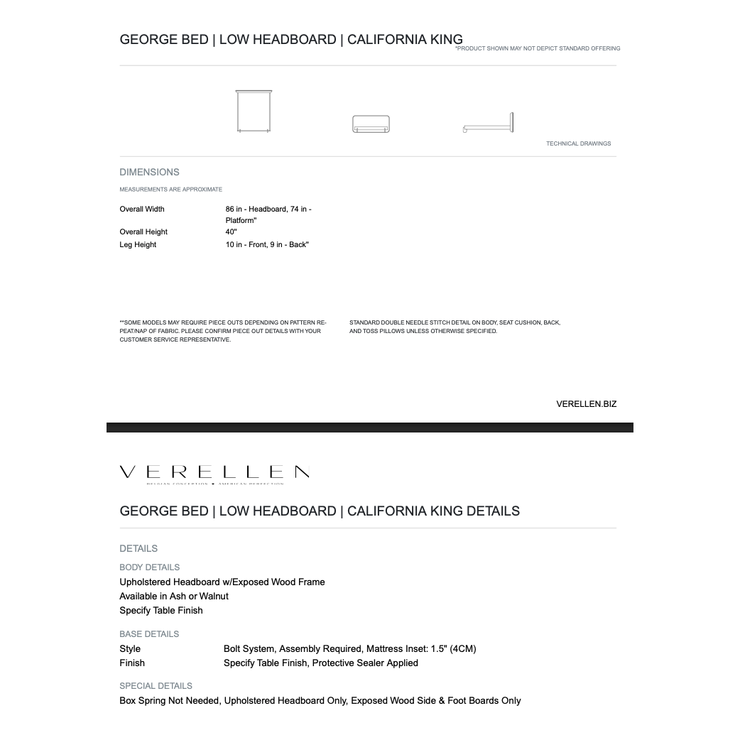 A perfect blend of modern design and cozy comfort, featuring a rounded headboard, sleek wooden accent, and fun rounded legs, making it the ultimate stylish sanctuary for a good night's sleep! Amethyst Home provides interior design, new home construction design consulting, vintage area rugs, and lighting in the Washington metro area.