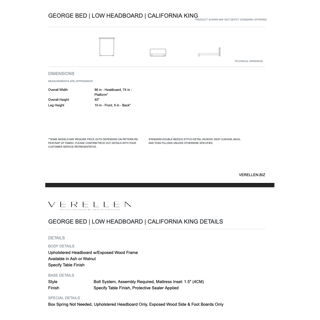 A perfect blend of modern design and cozy comfort, featuring a rounded headboard, sleek wooden accent, and fun rounded legs, making it the ultimate stylish sanctuary for a good night's sleep! Amethyst Home provides interior design, new home construction design consulting, vintage area rugs, and lighting in the Austin metro area.