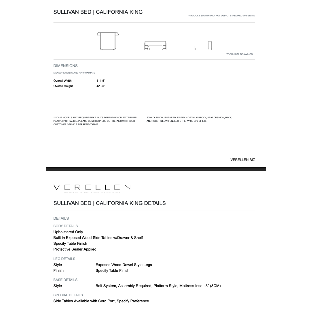 A blend of luxury and practicality, the Sullivan Bed features an expansive, cushioned headboard with integrated shelves, seamlessly marrying stylish elegance with functional sophistication. Amethyst Home provides interior design, new home construction design consulting, vintage area rugs, and lighting in the Laguna Beach metro area.