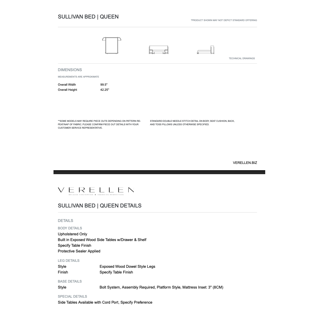 A blend of luxury and practicality, the Sullivan Bed features an expansive, cushioned headboard with integrated shelves, seamlessly marrying stylish elegance with functional sophistication. Amethyst Home provides interior design, new home construction design consulting, vintage area rugs, and lighting in the Monterey metro area.
