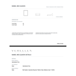 A modern marvel with an elegantly sloped headboard and upholstered legs.  Its minimalist design is perfect for adding a touch of contemporary flair! Amethyst Home provides interior design, new home construction design consulting, vintage area rugs, and lighting in the Park City metro area.