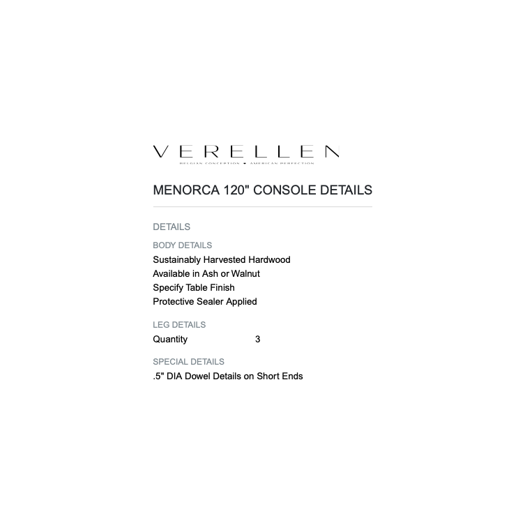 A straight forward design with exposed dowel details makes our Menorca Console coherent and recognizable. Amethyst Home provides interior design, new home construction design consulting, vintage area rugs, and lighting in the Dallas metro area.