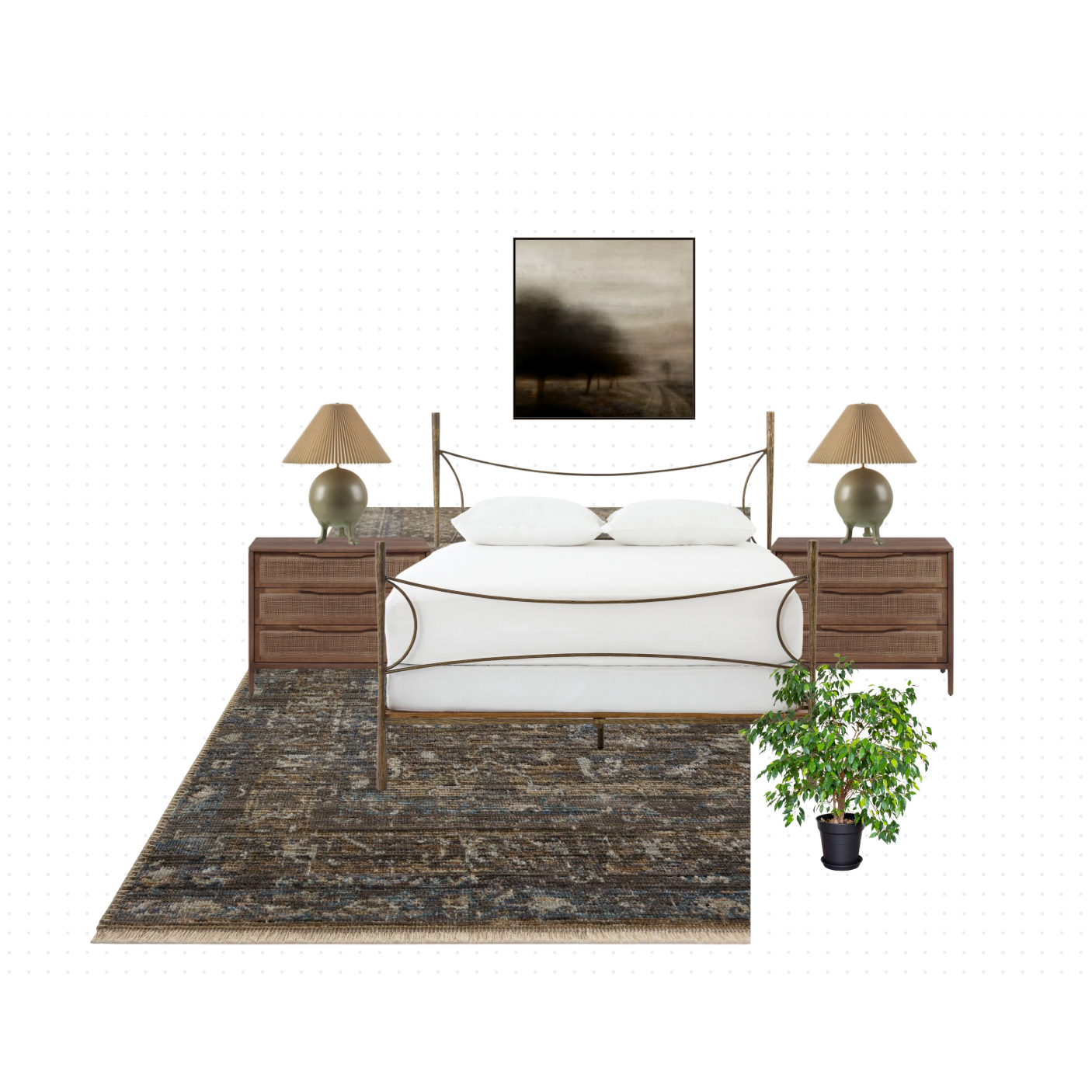 Casual Vintage Modern Bedroom