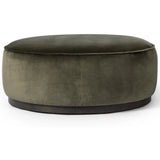 Sinclair Surrey Olive Large Round Ottoman  Four Hands