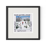 Skiing Waiters Slide by Slim Aarons