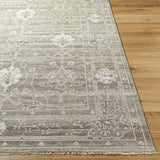 Featuring Almeria Hand-Knotted Rug by Surya at Amethyst Home. This luxurious Almeria hand-made rug is the perfect statement piece to add a touch of updated traditional style to your home. Its blend of wool and viscose gives it a soft feel and low pile, making it ideal for high traffic areas in your home. With its intricate hand-knotted construction and frin. Amethyst Home provides interior design, new home construction design consulting, vintage area rugs, and lighting in the Calabasas metro area.