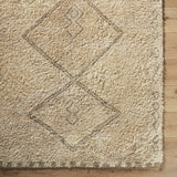 Featuring Beni Moroccan Hand-Knotted Rug by Surya at Amethyst Home. Introducing the Sinclair Hand Made Rug, a perfect addition to your Farmhouse Cottage style home. This rug, woven from pure wool and hand-knotted in India, adds a touch of cozy warmth and rustic charm to any room. The medium pile offers a delightful texture underfoot, while the fringe detail gi. Amethyst Home provides interior design, new home construction design consulting, vintage area rugs, and lighting in the Dallas metro area.