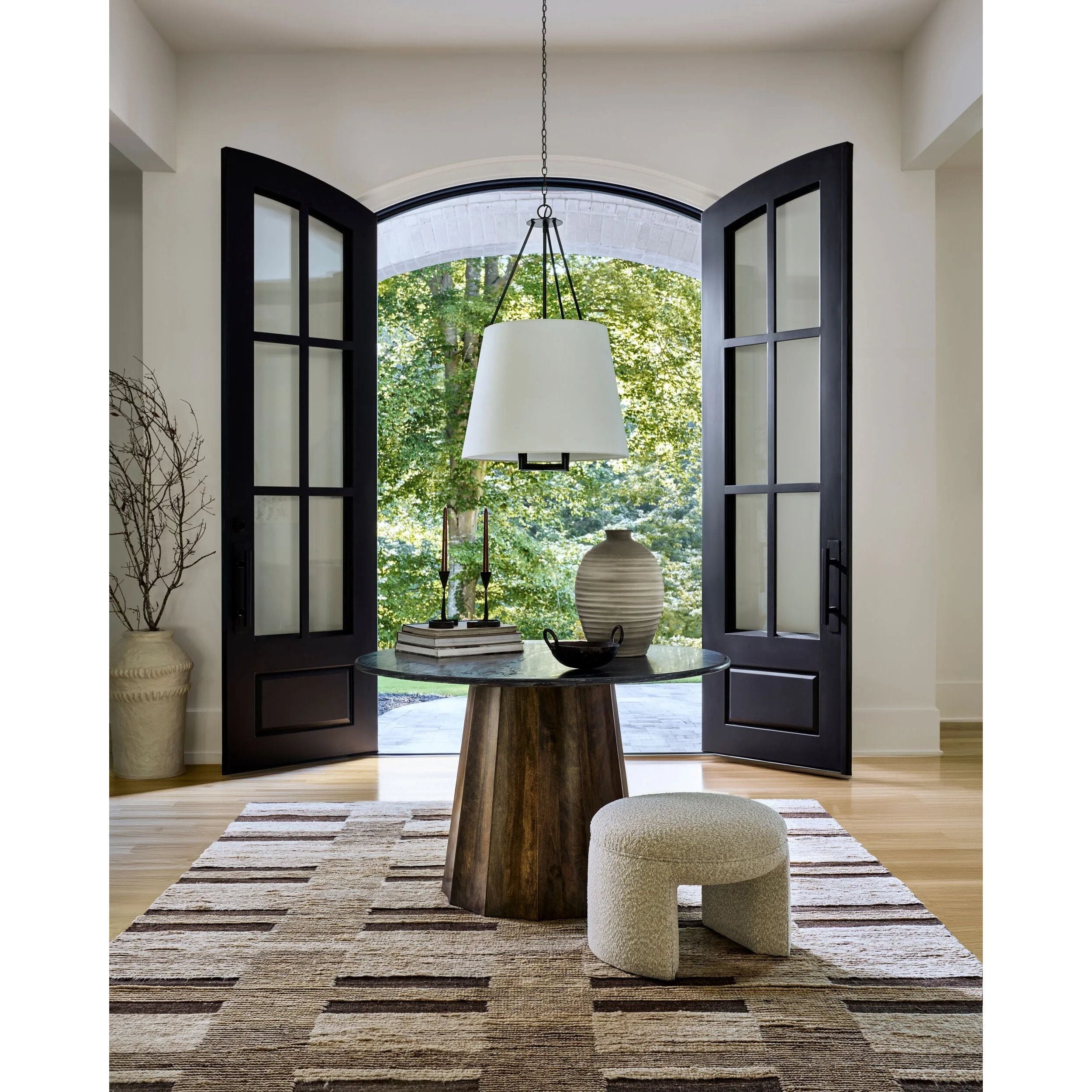 Featuring Floyd Ottoman by Surya at Amethyst Home. Add a touch of elegance to any space with the Floyd Ottoman. This attractive piece boasts a plush, comfortable top upholstered in premium polyester, perfect for resting your feet or serving as an extra seat. The sturdy plywood base ensures durability and longevity. What\u0027s more? With 90% Polyurethane f. Amethyst Home provides interior design, new home construction design consulting, vintage area rugs, and lighting in the Des Moines metro area.