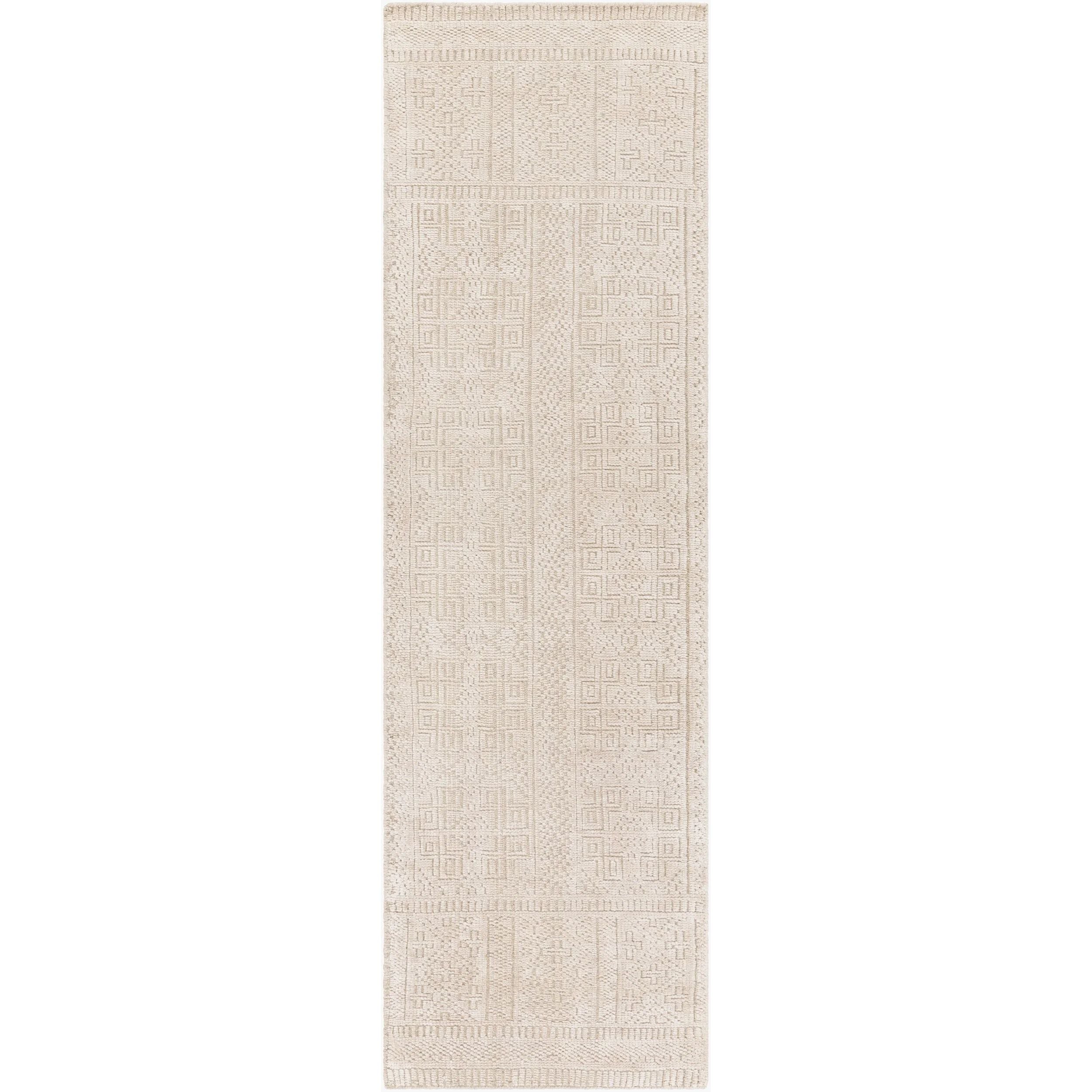 This Livorno Hand Made Rug is the perfect addition to any home decor. This piece of artistry features a timeless updated traditional style that will be sure to enhance your interior design. The rug is made of high quality wool and viscose, with no pile and hand knotted construction for maximum durability and longevity. Amethyst Home provides interior design, new home construction design consulting, vintage area rugs, and lighting in the Tampa metro area.