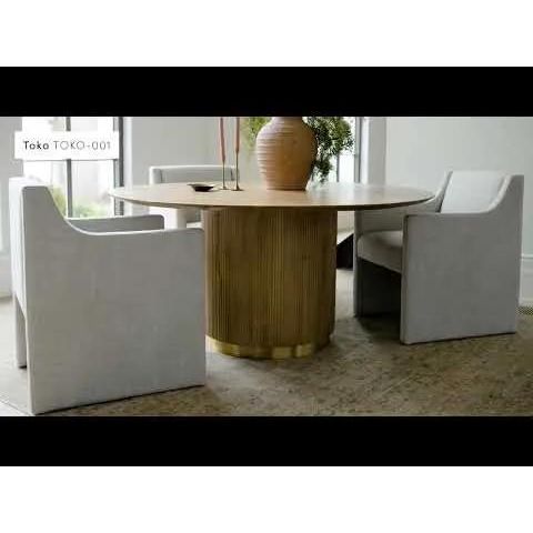 Featuring Toko Dining Chair by Surya at Amethyst Home. Indulge in luxury with the exquisite Toko Dining Chair. Made for those with impeccable taste, this chair combines style and comfort. Its sleek design and impeccable craftsmanship make it the perfect addition to any dining room. Ready to ship and bring elegance to your home.
Overall Dimensions:32"H x 22"W x. Amethyst Home provides interior design, new home construction design consulting, vintage area rugs, and lighting in the Austin metro area.