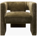 Featuring Veera Accent Chair by Surya at Amethyst Home. Introducing the Veera Accent Chair, a luxurious addition to any home. Crafted with exquisite design and unparalleled comfort, this chair elevates your space with style and sophistication. Its sleek silhouette and plush cushioning provide a perfect balance of form and function. 
Overall Dimensions:30"H x 31. Amethyst Home provides interior design, new home construction design consulting, vintage area rugs, and lighting in the Miami metro area.