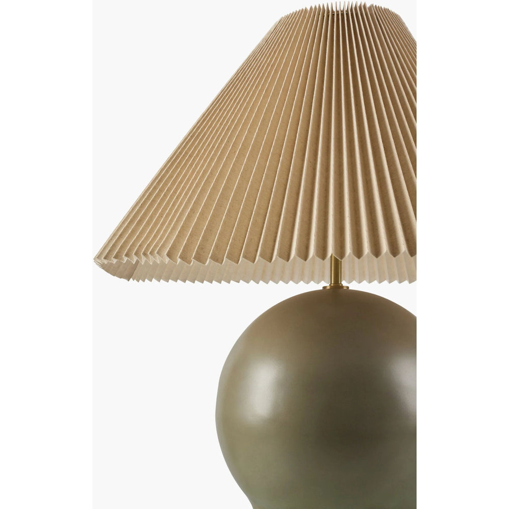 Featuring Xian Accent Table Lamp by Surya at Amethyst Home. Introducing the Xian accent table lamp, a stunning addition that effortlessly elevates the ambiance of any room. Crafted with a solid cement body and base, this lamp stands tall at 32 inches, promising not just illumination but also a statement of style. 
32" x 23" x 23"
Body Finish: Painted GrayBody M. Amethyst Home provides interior design, new home construction design consulting, vintage area rugs, and lighting in the Miami metro area.