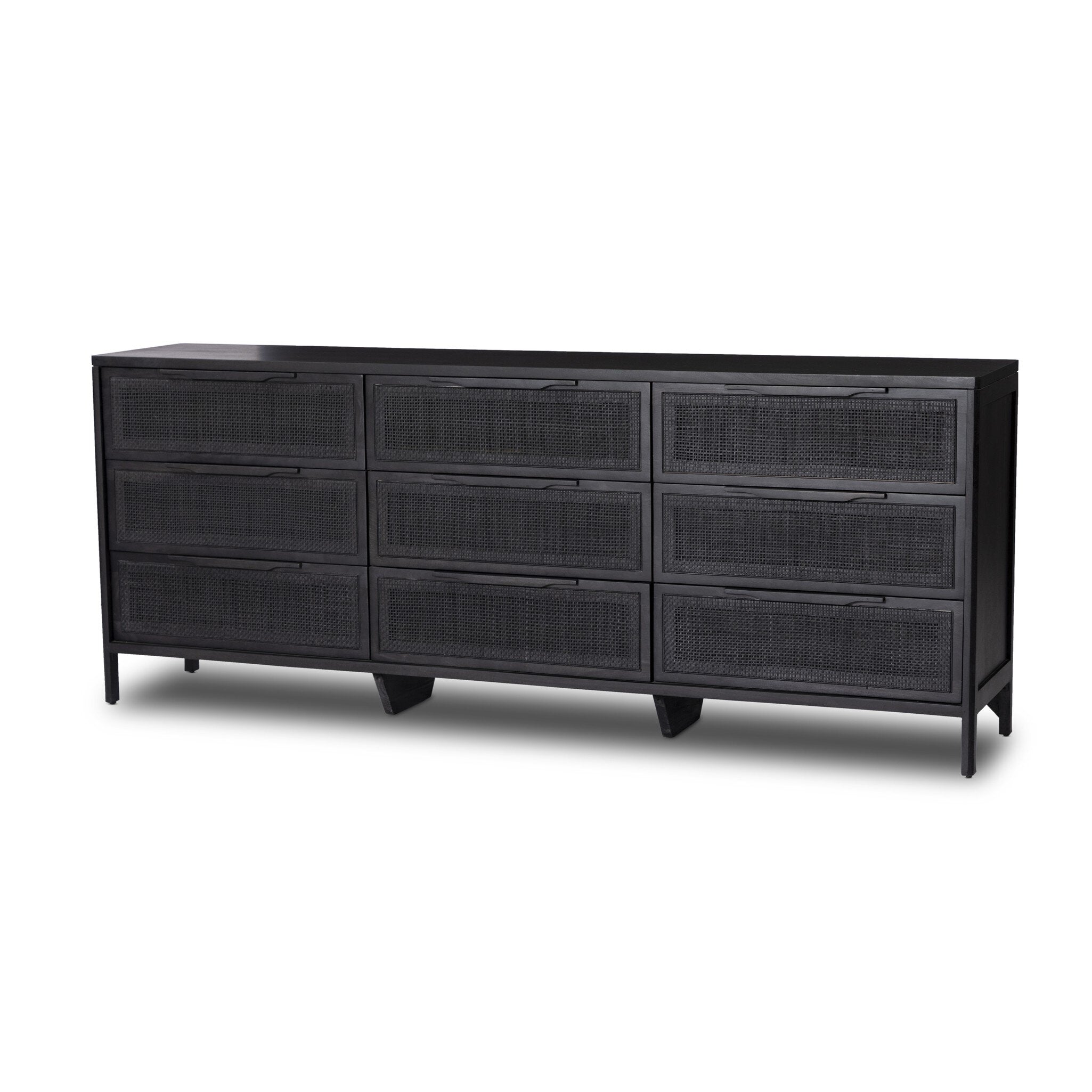 Four Hands Sydney 9-Drawer Dresser Black Cane Four Hands Sydney 9-Drawer Dresser Black Cane