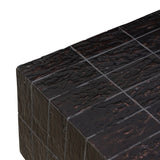 Tanik Coffee Table - Textured Brown Tile | shipping 11/15/2026