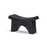 Tonga Accent Stool - Sandblasted Black Acacia | shipping 11/15/2026