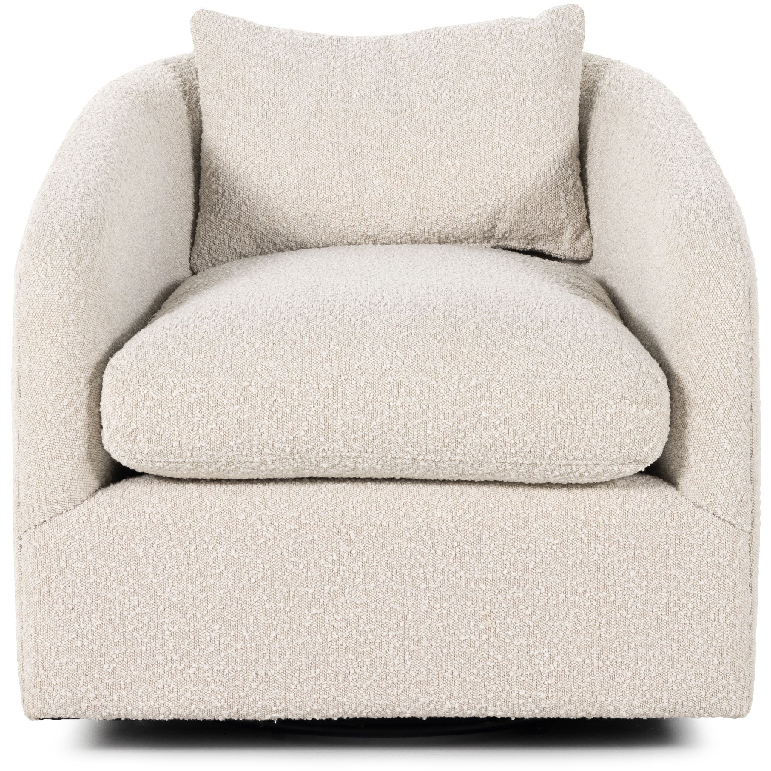 Topanga Knoll Natural Swivel Chair  Four Hands