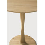 Featuring Torsion Oak Round Dining Table by Ethnicraft at Amethyst Home. Airy with subtle complexities, the Torsion dining table incorporates advanced woodworking techniques to create a light solid oak table top with a torsaded base of sculptural elegance.Weight : 68 lbs Dimensions: 35.5" W x 35.5" L x 27.5" H. Amethyst Home provides interior design, new construction, custom furniture, and area rugs in the Park City metro area