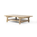 Featuring Trinity Distressed Light Oak Coffee Table by Four Hands at Amethyst Home. This Asian-inspired design made from light, distressed oak features mortise-and-tenon joinery, which connects protruding stretchers to sturdy legs. Lower shelving for bonus storage and display.Overall Dimensions: 65.00"w x 35.50"d x 16.00"hWeight : 127.87 lbsMaterials : Solid Oak, Poplar Eucalyptus. Amethyst Home provides interior design, new construction, custom furniture, and area rugs in the Calabasas metro area