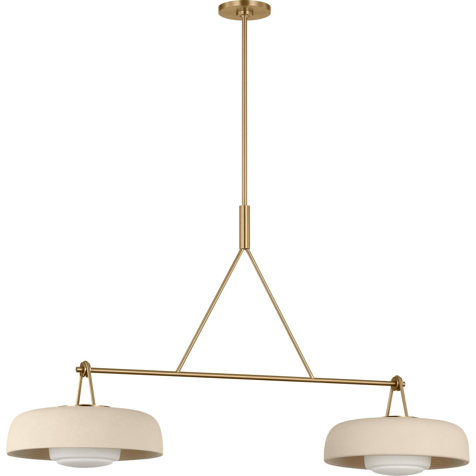 Estate Brass with Ivory Stoneware Shade | shipping 11/12/2026