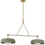 Estate Brass with Sage Stoneware Shade | shipping 11/12/2026