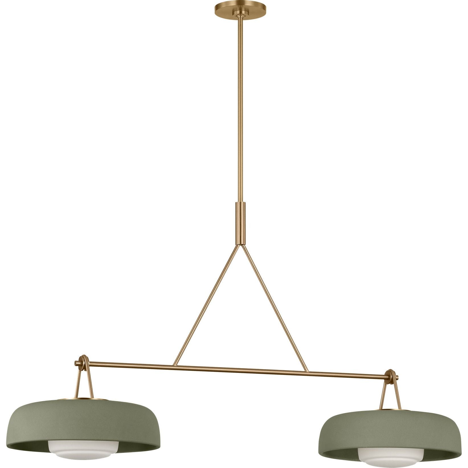 Estate Brass with Sage Stoneware Shade | shipping 11/12/2026