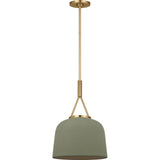 Estate Brass with Sage Stoneware Shade