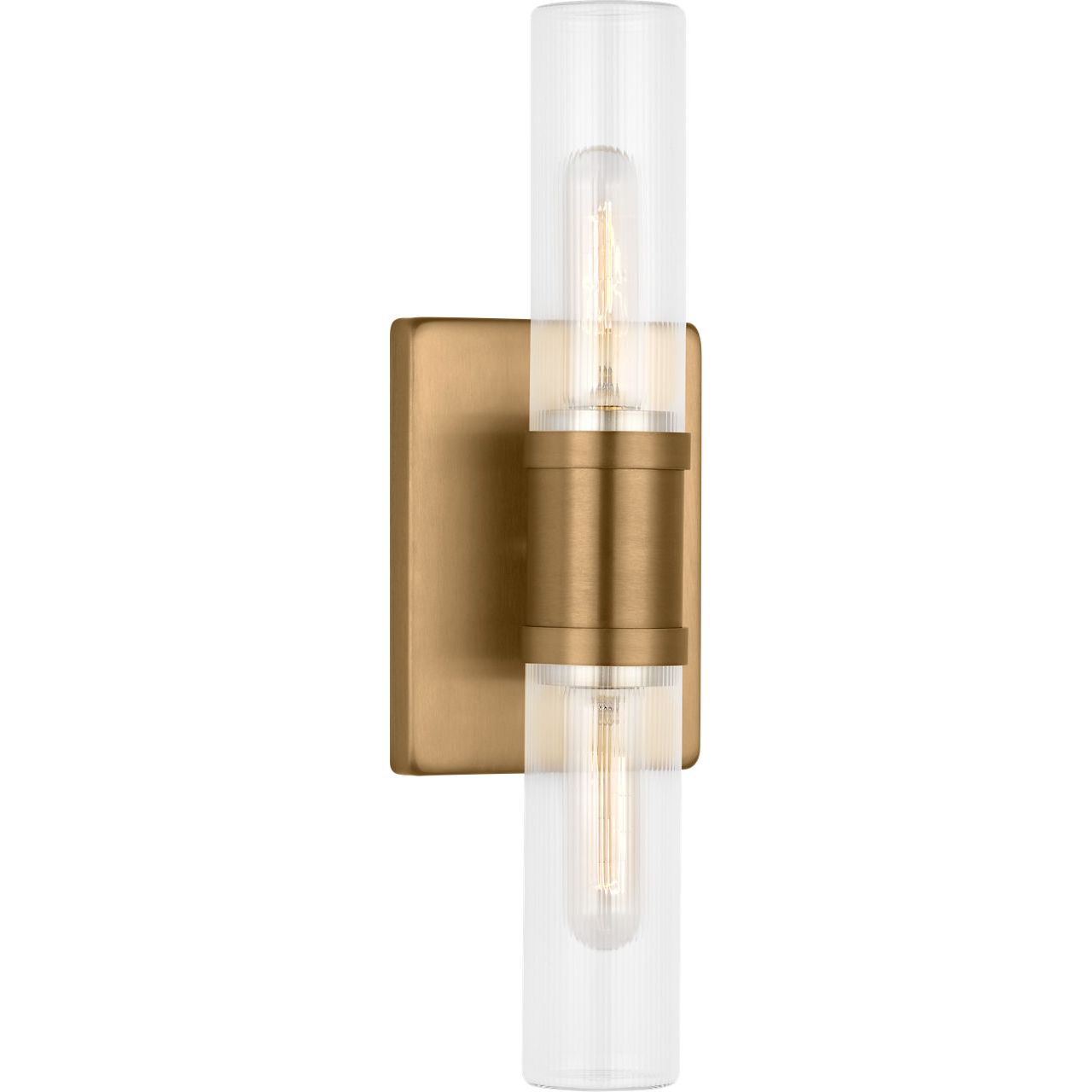 Satin Brass with Clear Fluted Glass | shipping 10/12/2026