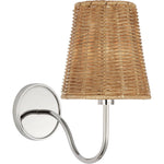 Polished Nickel with Natural Wicker Shade