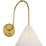 Hand-Rubbed Antique Brass with Silk Pleated Shade