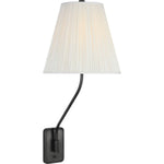 Bronze with Silk Pleated Shade