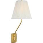 Hand-Rubbed Antique Brass with Silk Pleated Shade