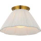 Hand-Rubbed Antique Brass with Scalloped Silk Pleated Shade | shipping 11/16/2026