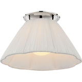 Polished Nickel with Scalloped Silk Pleated Shade | shipping 11/16/2026