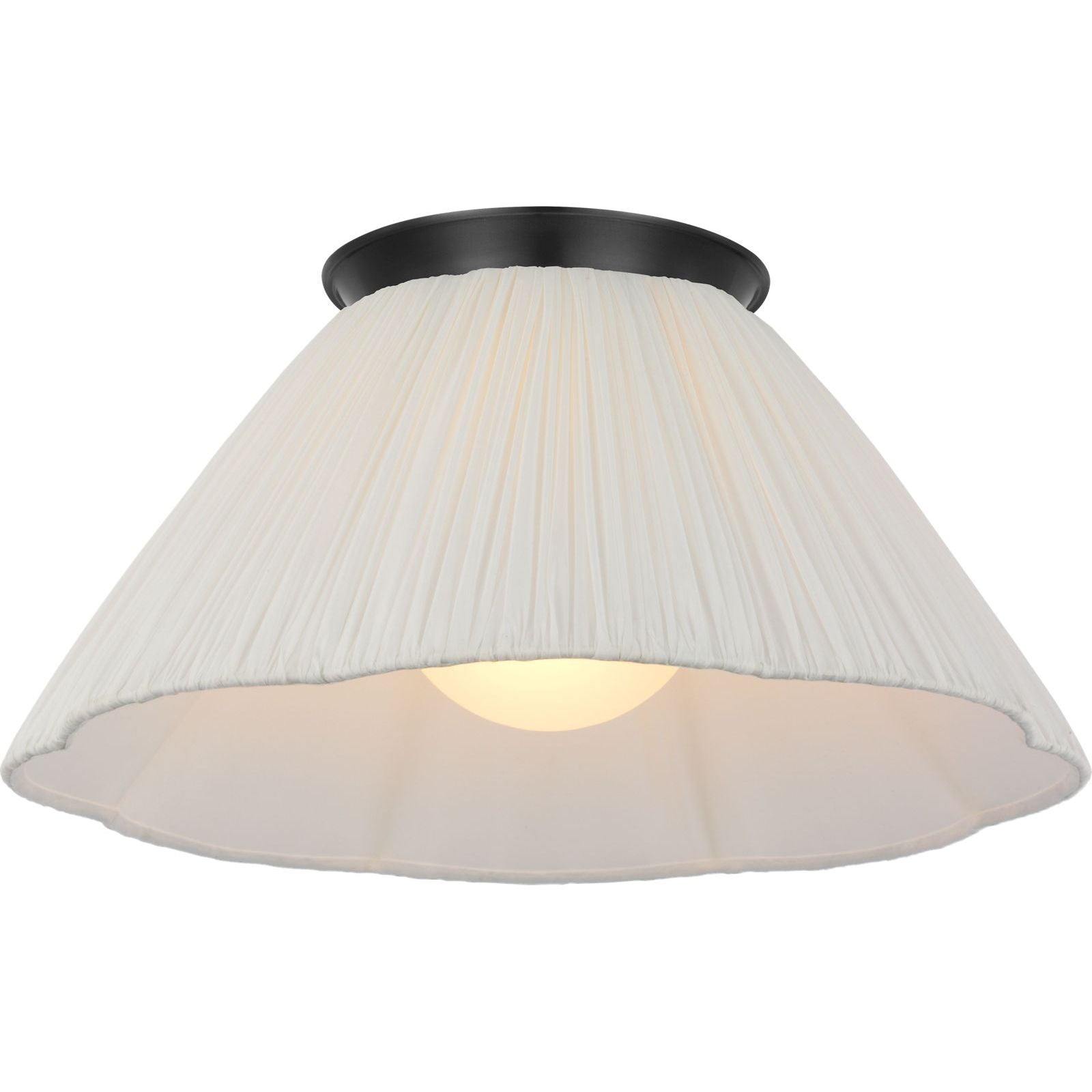 Bronze with Scalloped Silk Pleated Shade | shipping 11/01/2026