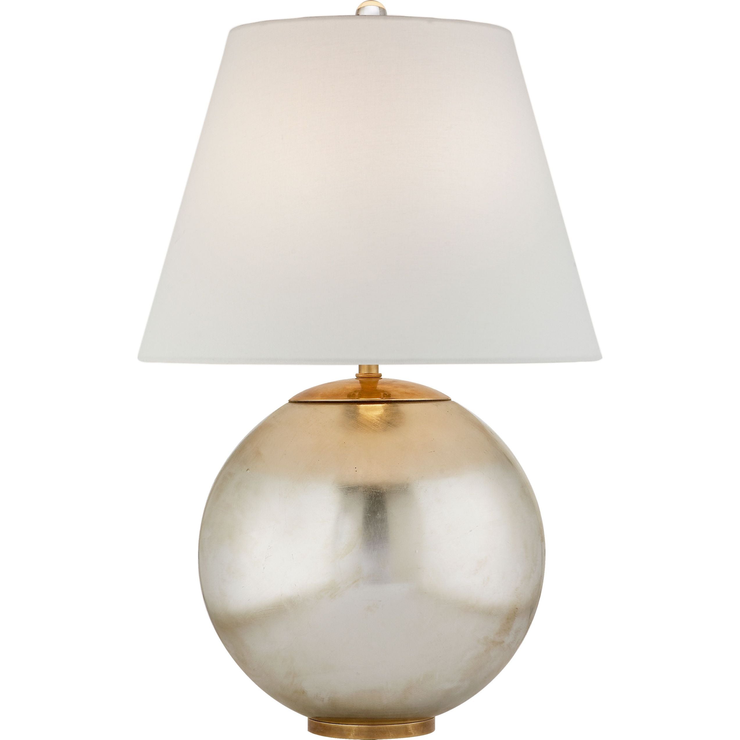 Burnished Silver Leaf with Linen Shade | shipping 11/16/2026