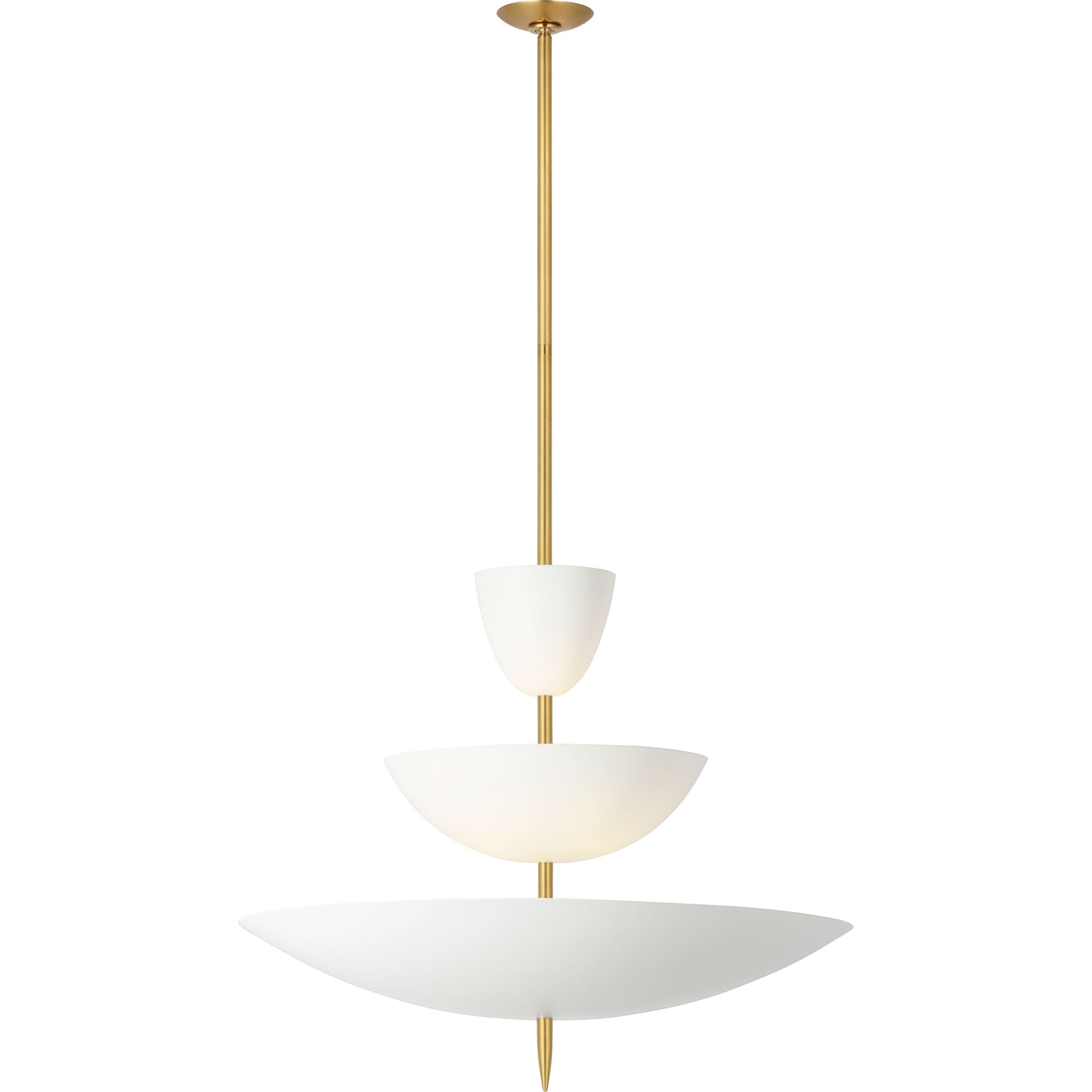 Hand-Rubbed Antique Brass with Plaster White Shades | shipping 12/10/2026